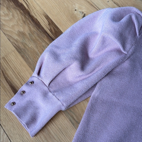 Lilac Puff Sleeve Sweater, medium - Picture 2 of 4